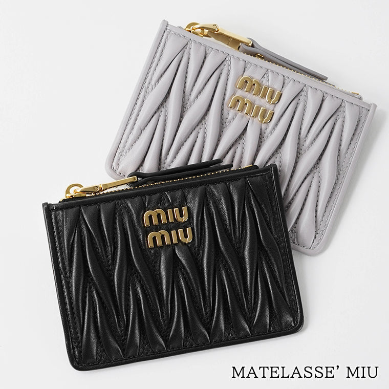 ミュウミュウ MIU MIU レディース コイン＆カードケース ブラック