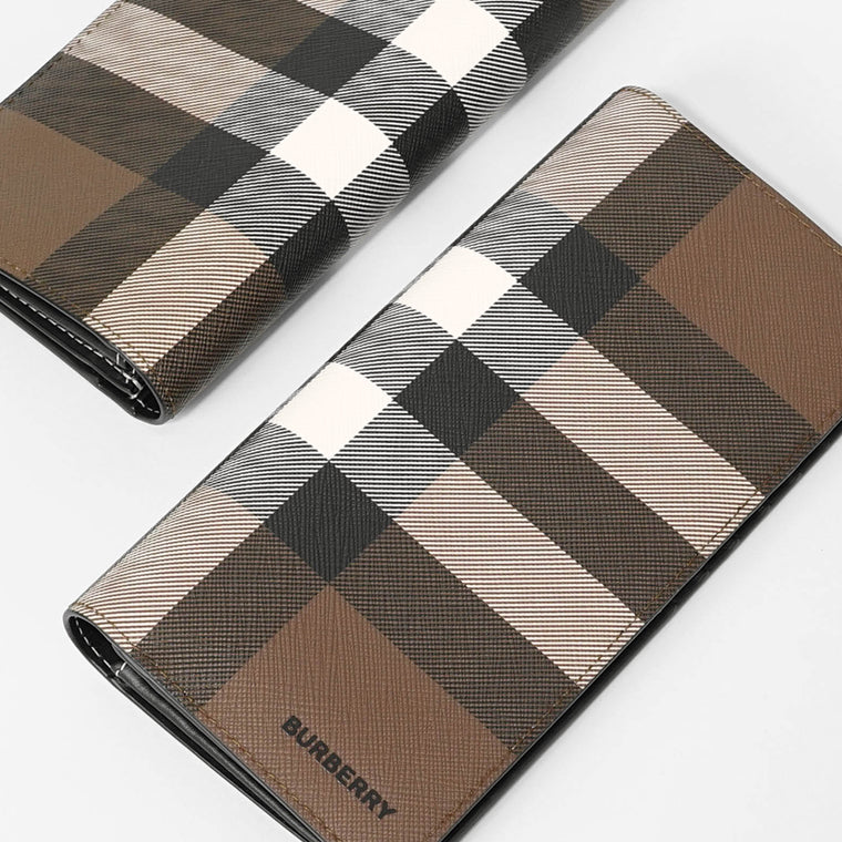 バーバリー BURBERRY London England メンズ 2つ折り長財布 ブラウン