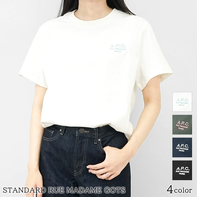 アーペーセー A.P.C. レディース Tシャツ オフホワイト グリーン