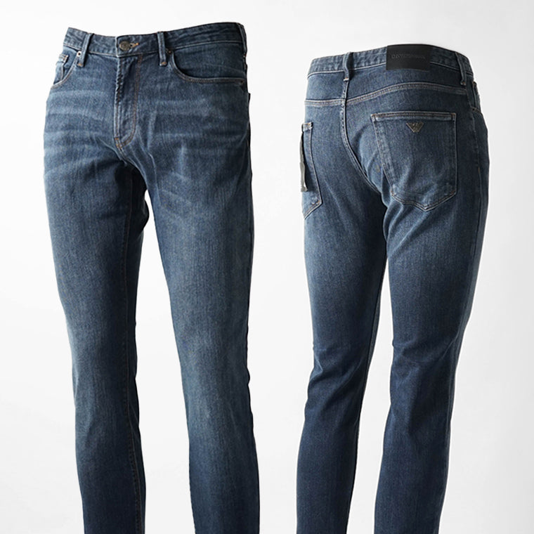 EMPORIO ARMANI メンズ ジーンズ EM000121 AF22800 MEDIUM BLUE DENIM ウォッシュブルー MB002