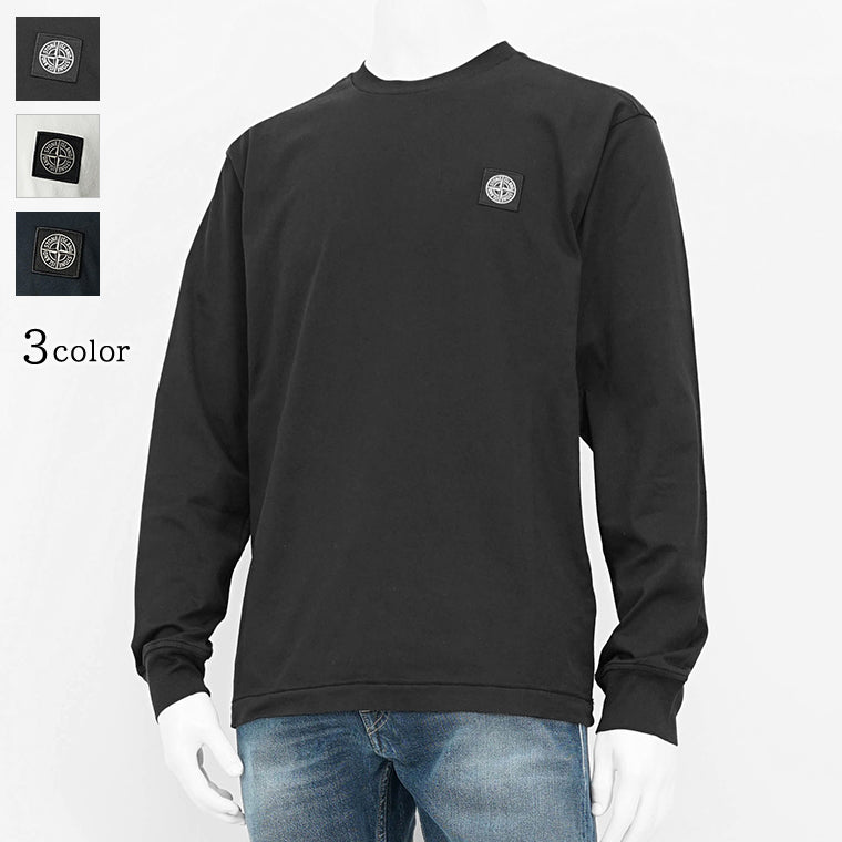 ストーンアイランド STONE ISLAND メンズ 長袖Tシャツ ブラック