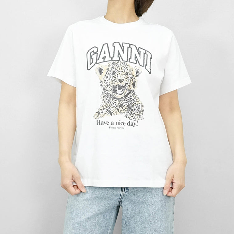 【りったん】新品 ガニー GANNI Tシャツ S T4124-943 ガニー GANNI レディース Tシャツ ホワイト – WORLDCLUB1989