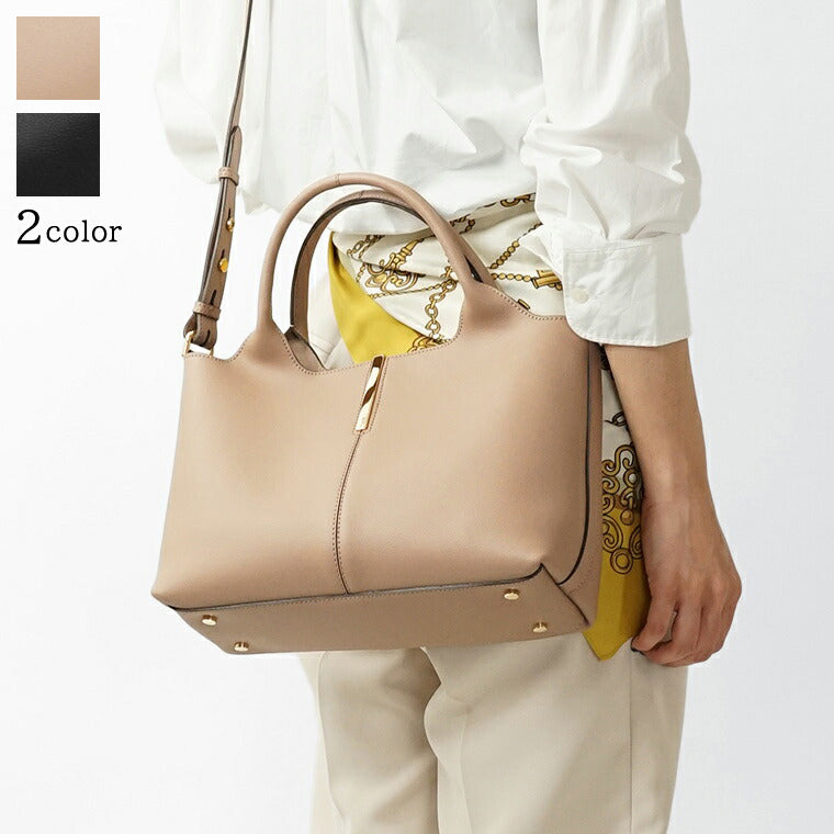 トッズ TOD'S レディース ショルダーバッグ ナチュラル ブラック