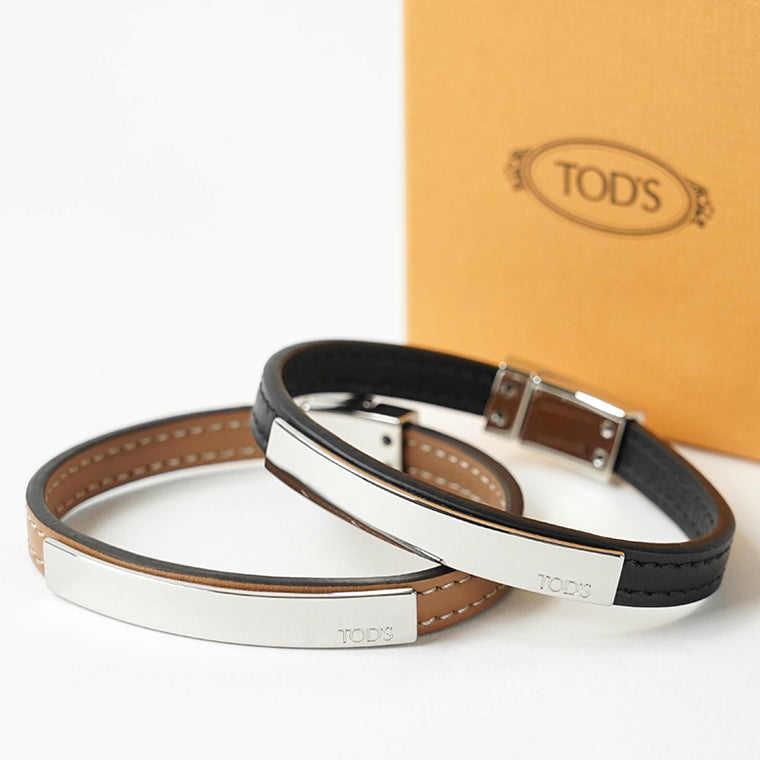 トッズ TOD'S メンズ ブレスレット XEMB4200100UPP ブラック ブラウン