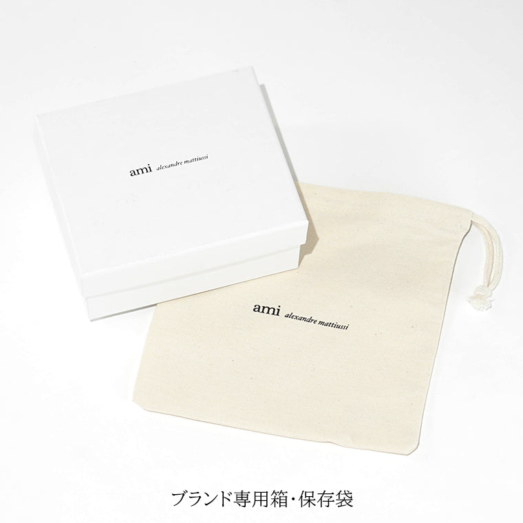 AMI メンズ レディース 2つ折り財布 USL201 AL0052 NOIR ブラック 001