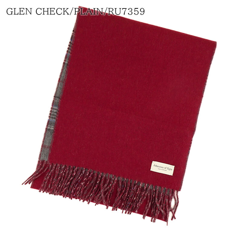Johnstons メンズ レディース カシミア100% Wフェイス マフラー WA000020 3カラー