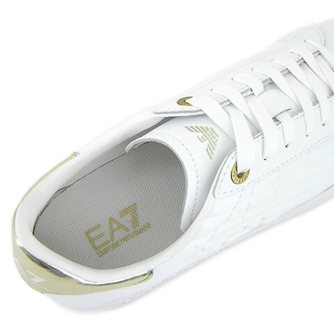EMPORIO ARMANI EA7 メンズ スニーカー X8X001 XCC51 WHITE GOLD R579 ホワイト ゴールド