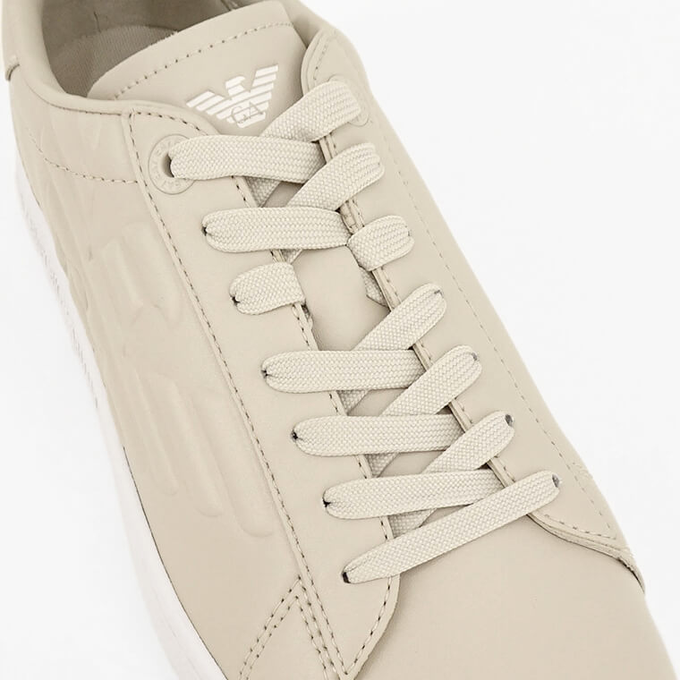 EMPORIO ARMANI EA7 メンズ スニーカー X8X001 XCC51 RAINY DAY WHITE ライトベージュ T498
