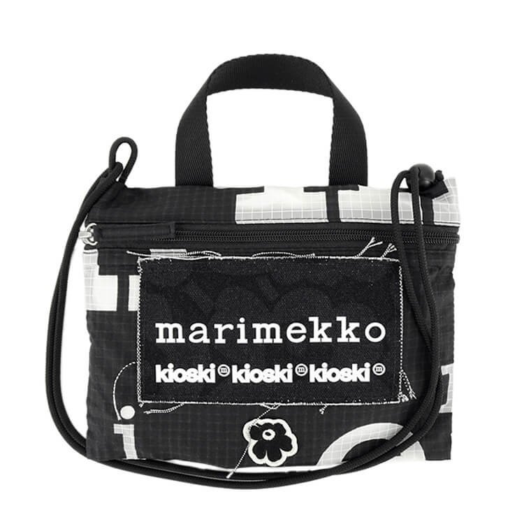 marimekko レディース メンズ ショルダーバッグ FUNNY CROSS POCKET MARIMERKKI 092210 BLACK WHITE ブラック ホワイト 992