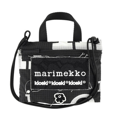 marimekko レディース メンズ ショルダーバッグ FUNNY CROSS POCKET MARIMERKKI 092210 BLACK WHITE ブラック ホワイト 992