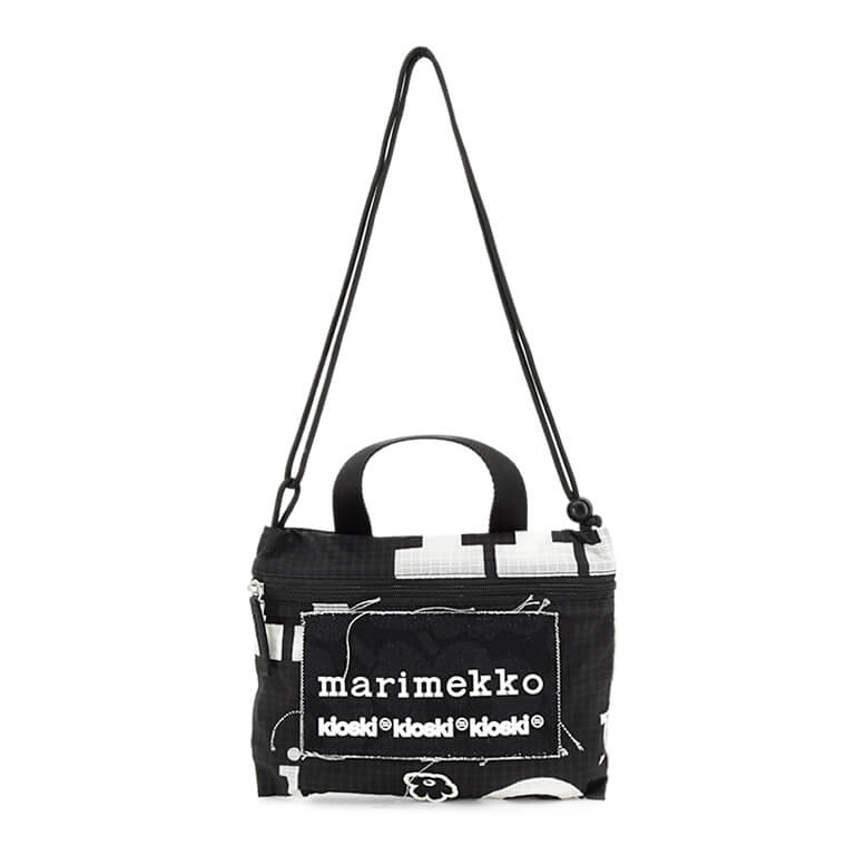 marimekko レディース メンズ ショルダーバッグ FUNNY CROSS POCKET MARIMERKKI 092210 BLACK WHITE ブラック ホワイト 992