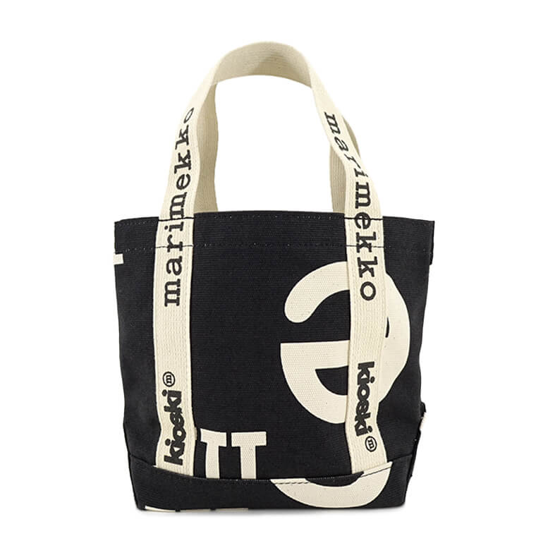 marimekko レディース トートバッグ CARRIER MINI MARIMERKKI 092250 ブラック ホワイト 910