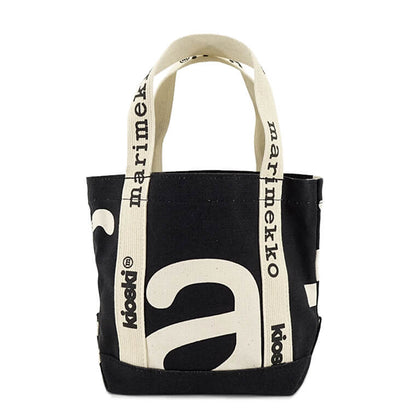 marimekko レディース トートバッグ CARRIER MINI MARIMERKKI 092250 ブラック ホワイト 910