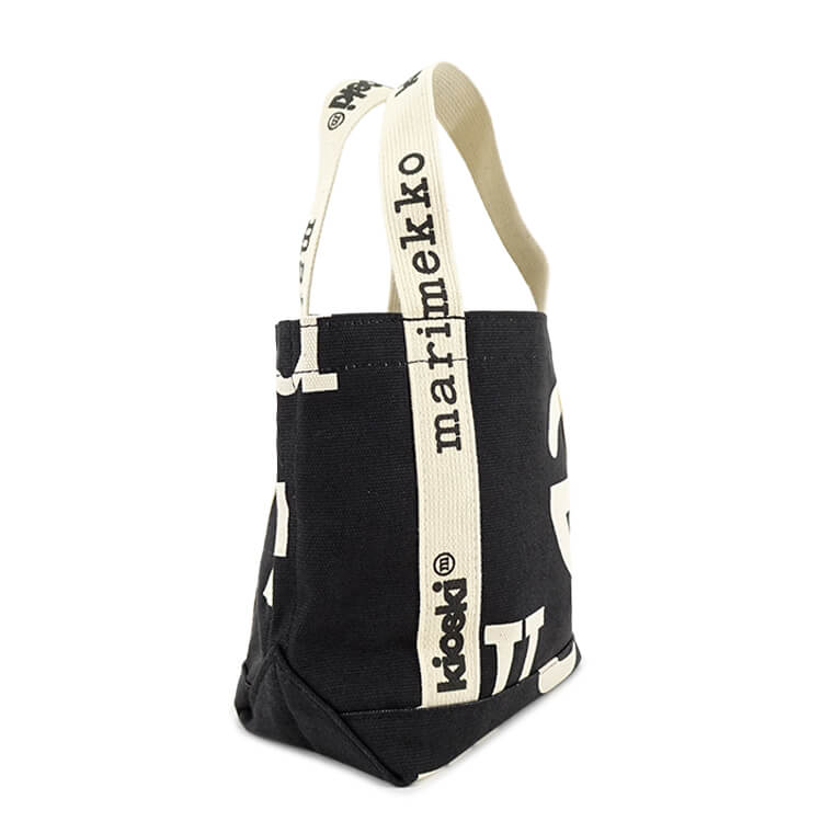 marimekko レディース トートバッグ CARRIER MINI MARIMERKKI 092250 ブラック ホワイト 910
