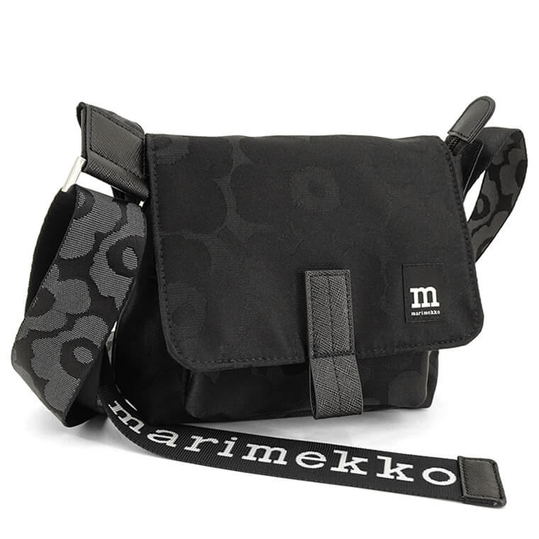 marimekko レディース メンズ ショルダーバッグ MINI MESSENGER UNIKKO 092803 BLACK ブラック 999