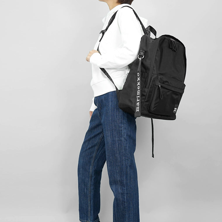 marimekko レディース メンズ バックパック ZIP TOP BACKPACK SOLID 093325 BLACK ブラック 009