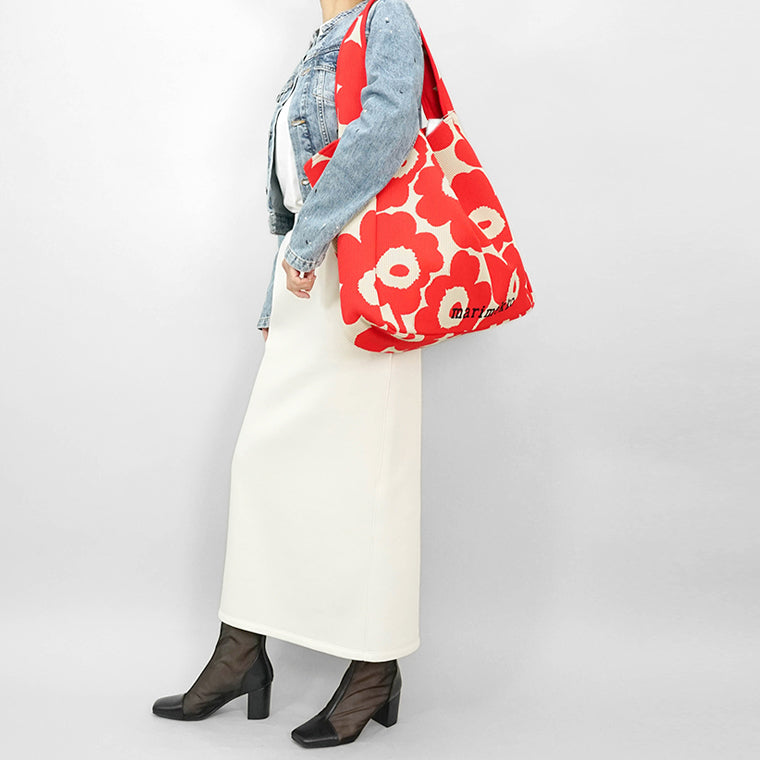 マリメッコ marimekko レディース ショルダーバッグ レッド系ベージュ