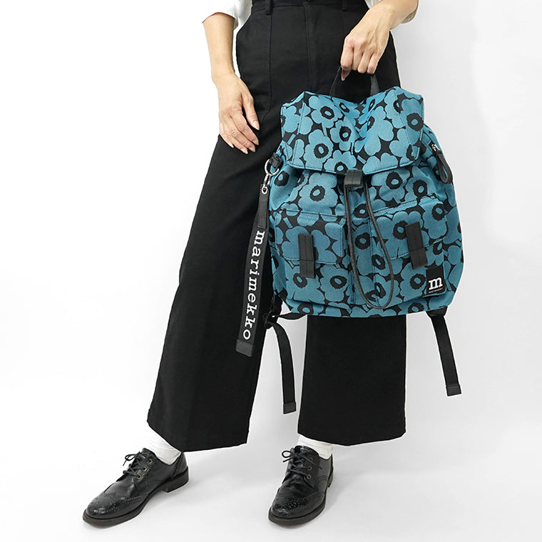 marimekko レディース バックパック EVERYTHING BACKPACK L UNIKKO 094603 BLUE BLACK ブルー ブラック 590