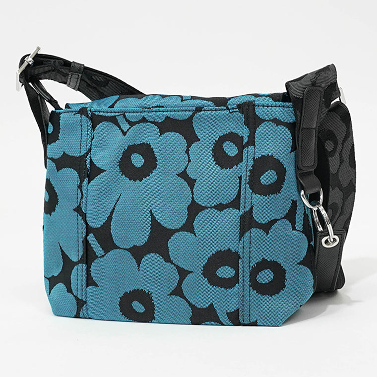 marimekko レディース メンズ ショルダーバッグ MINI MESSENGER UNIKKO 094607 BLUE BLACK ブルー ブラック 590