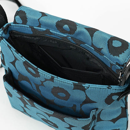marimekko レディース メンズ ショルダーバッグ MINI MESSENGER UNIKKO 094607 BLUE BLACK ブルー ブラック 590