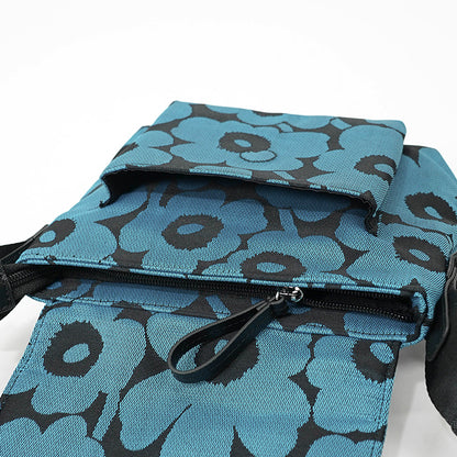 marimekko レディース メンズ ショルダーバッグ MINI MESSENGER UNIKKO 094607 BLUE BLACK ブルー ブラック 590