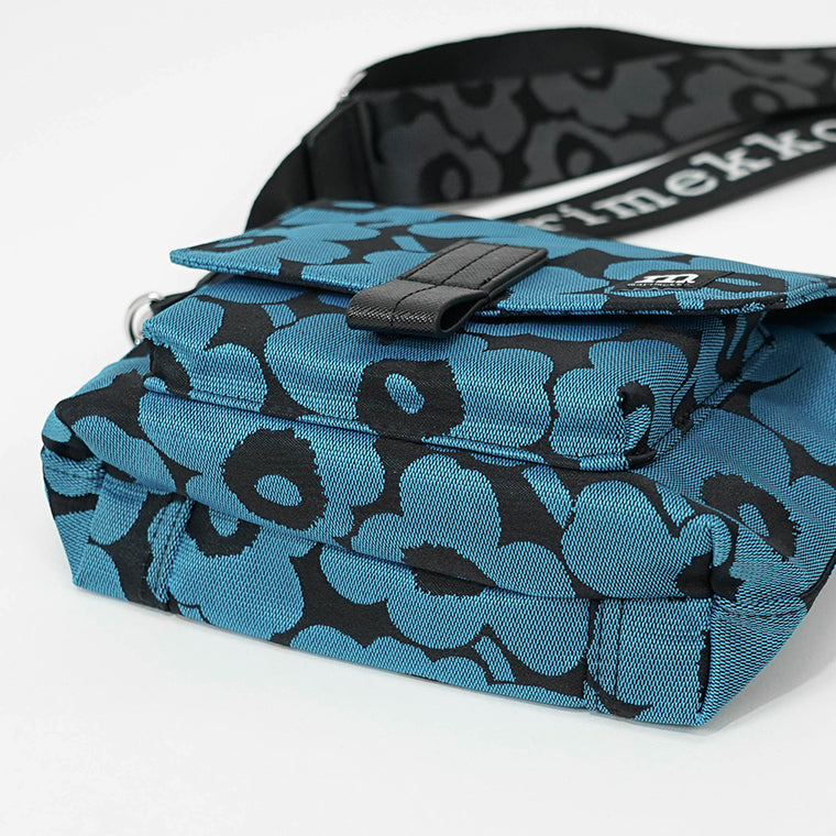 marimekko レディース メンズ ショルダーバッグ MINI MESSENGER UNIKKO 094607 BLUE BLACK ブルー ブラック 590