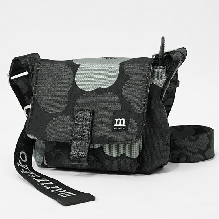 marimekko レディース メンズ ショルダーバッグ MINI MESSENGER UNIKKO 094808 グレー ダークグレー ブラック 990