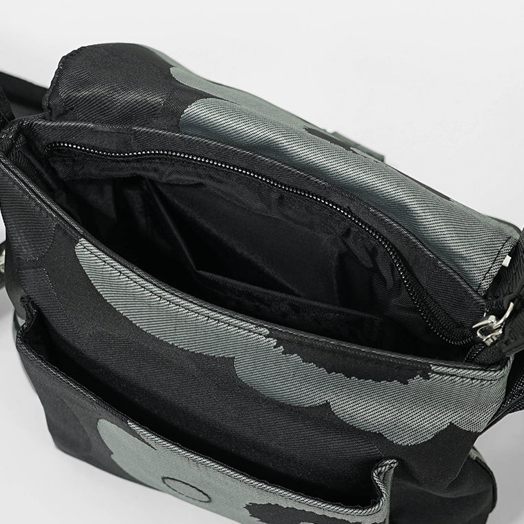 marimekko レディース メンズ ショルダーバッグ MINI MESSENGER UNIKKO 094808 グレー ダークグレー ブラック 990