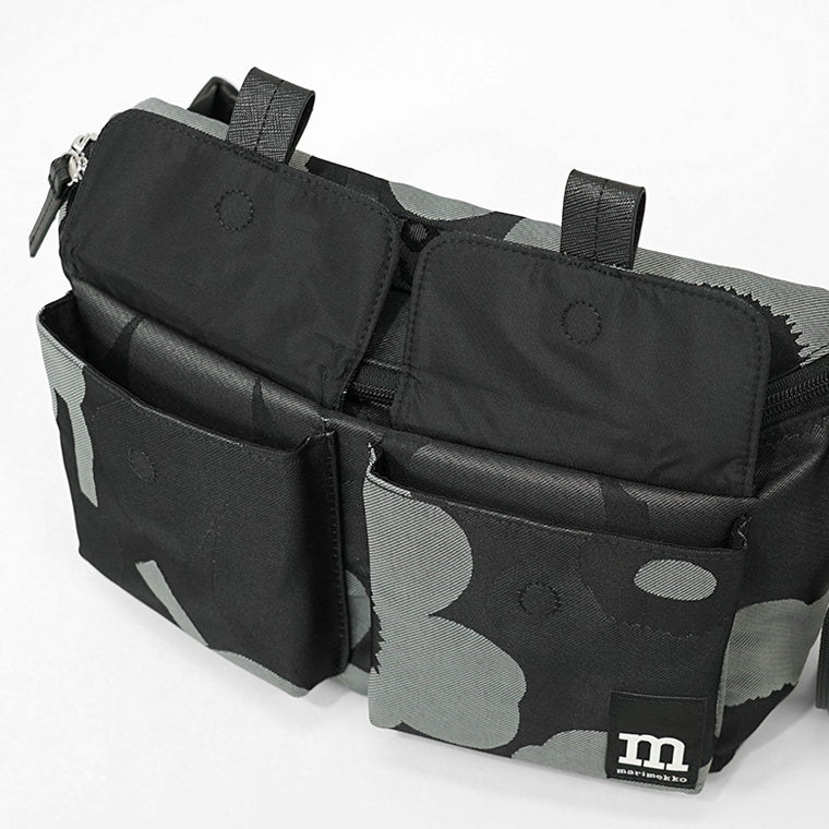 marimekko レディース メンズ ベルトバッグ SLING BAG M UNIKKO 094810 GREY DARK GREY BLACK グレー ダークグレー ブラック 990