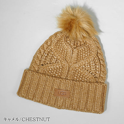 UGG レディース メンズ ニットキャップ CABLE BEANIE WITH POM 100819 3カラー