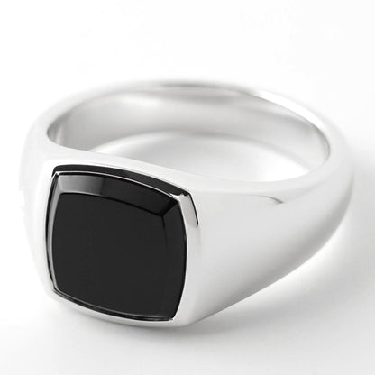 TOM WOOD メンズ リング KAY RING POLISHED ONYX 101276 シルバー