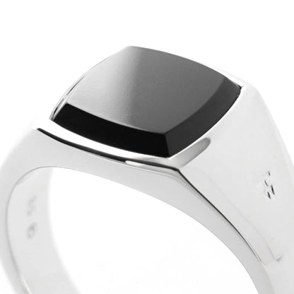 TOM WOOD メンズ リング KAY RING POLISHED ONYX 101276 シルバー