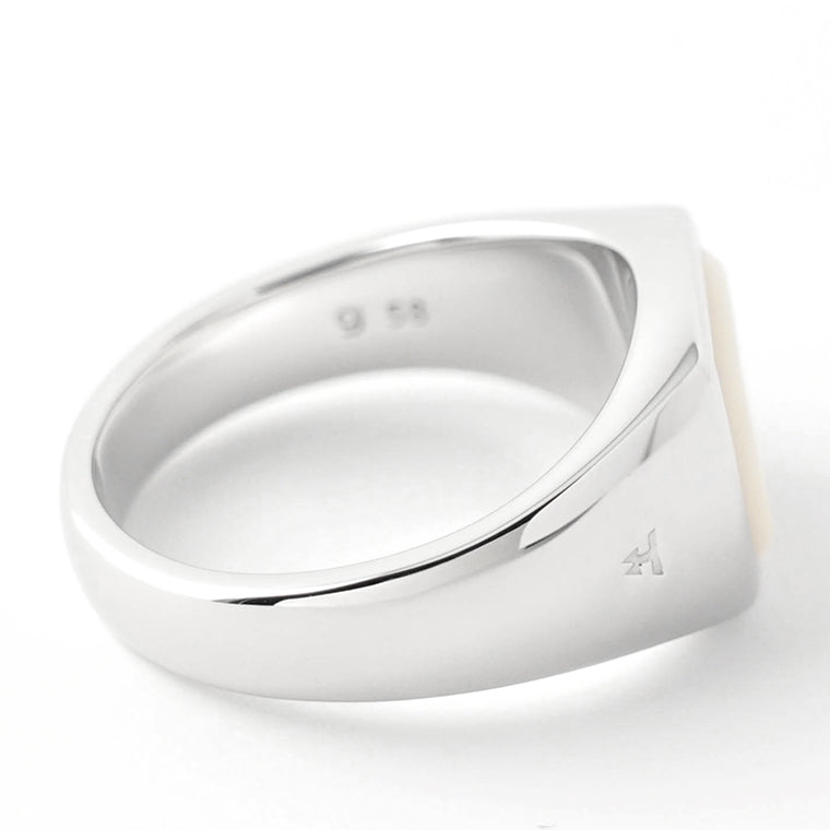 TOM WOOD メンズ レディース リング KAY RING WHITE MOP 101283 シルバー