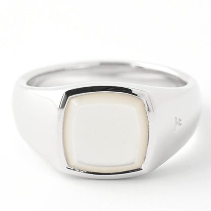 TOM WOOD メンズ レディース リング KAY RING WHITE MOP 101283 シルバー