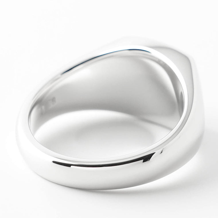 TOM WOOD メンズ リング KAY RING BLACK LARVIKITE 101486 シルバー