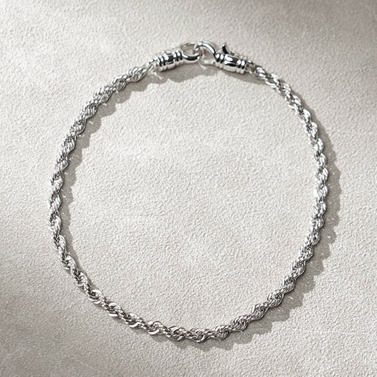 TOM WOOD メンズ レディース ブレスレット ROPE BRACELET 101563 シルバー