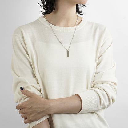 TOM WOOD メンズ レディース ネックレス ID PENDANT 101607 シルバー