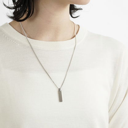 TOM WOOD メンズ レディース ネックレス ID PENDANT 101607 シルバー