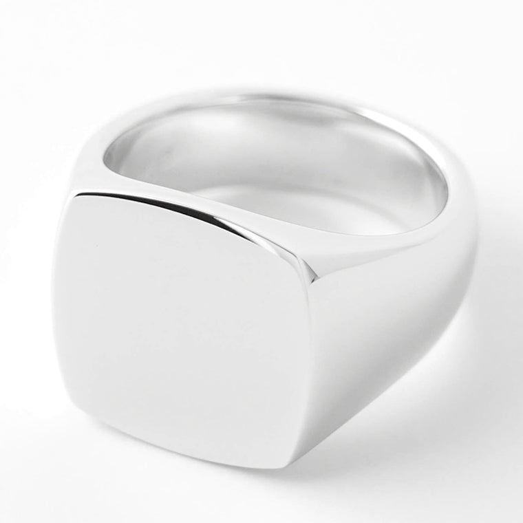 TOM WOOD メンズ リング CUSHION POLISHED 101734 シルバー