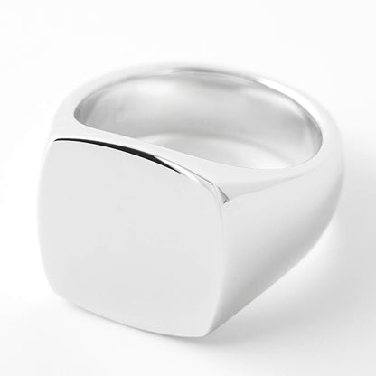 TOM WOOD メンズ リング CUSHION POLISHED 101734 シルバー