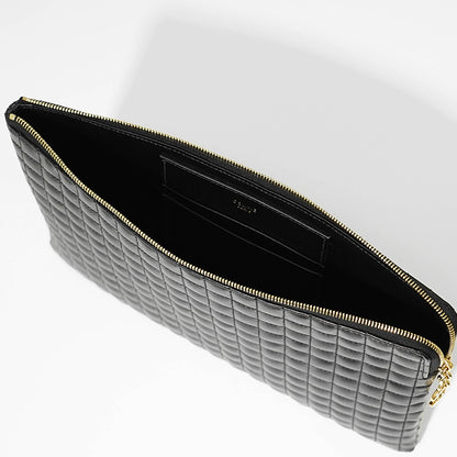 CELINE レディース クラッチバッグ C CHARM POUCH 10B813BFL BLACK 38NO ブラック