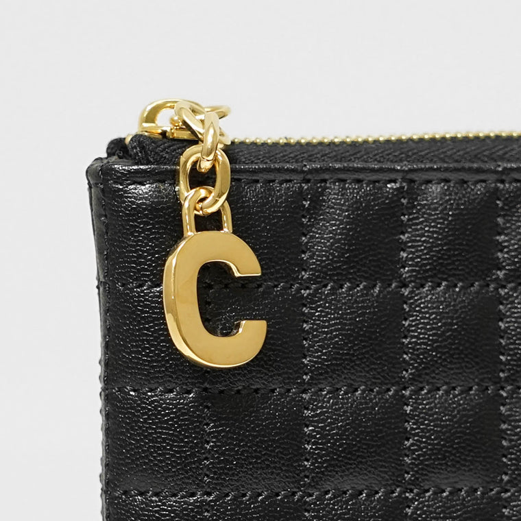 CELINE レディース クラッチバッグ C CHARM POUCH 10B813BFL BLACK 38NO ブラック