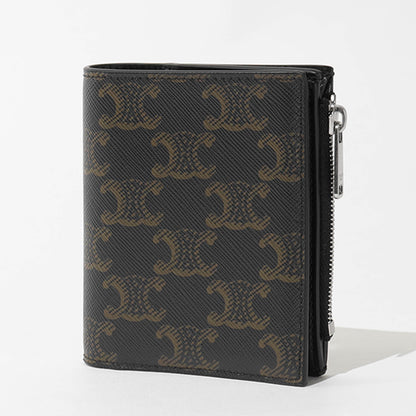 CELINE メンズ 2つ折り財布 COMPACT WALLET IN TRIOMPHE CANVAS 10E492BZR BLACK ブラック 38SI