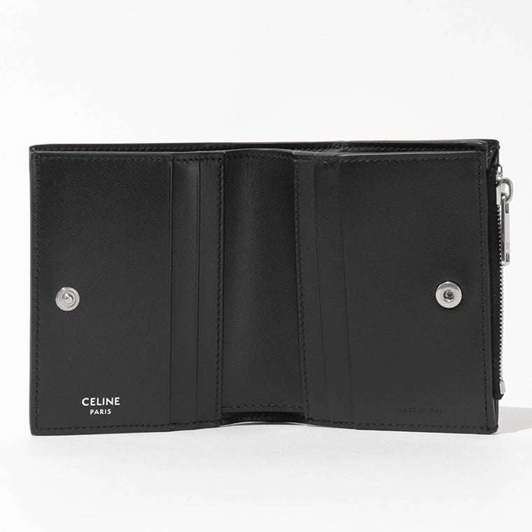 CELINE メンズ 2つ折り財布 COMPACT WALLET IN TRIOMPHE CANVAS 10E492BZR BLACK ブラック 38SI