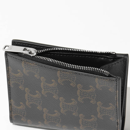 CELINE メンズ 2つ折り財布 COMPACT WALLET IN TRIOMPHE CANVAS 10E492BZR BLACK ブラック 38SI