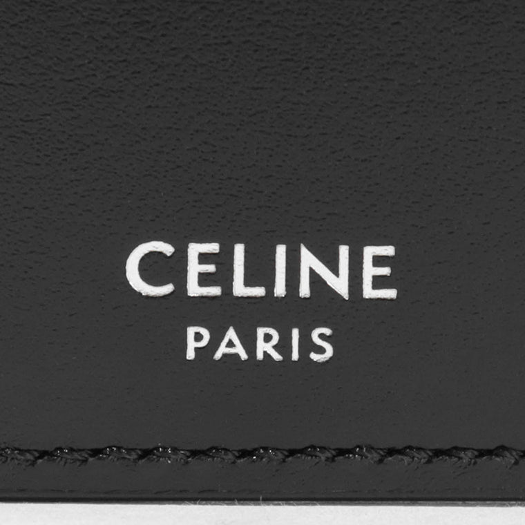 CELINE メンズ 2つ折り財布 COMPACT WALLET IN TRIOMPHE CANVAS 10E492BZR BLACK ブラック 38SI