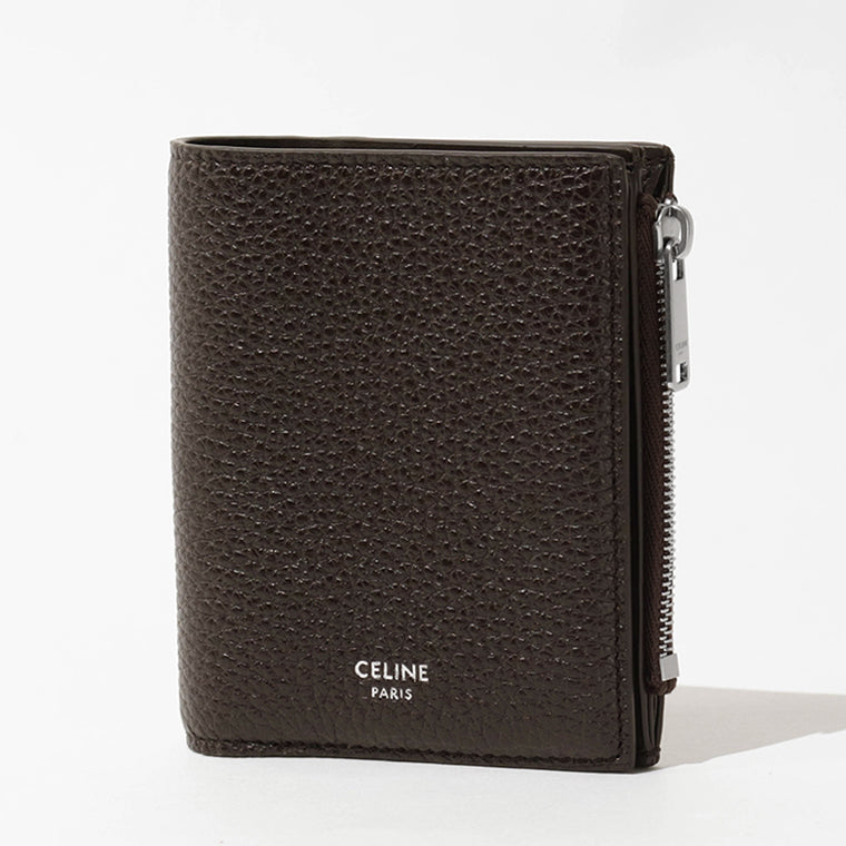 CELINE メンズ 2つ折り財布 COMPACT WALLET 10E493GTH ESPRESSO エスプレッソ 19ES BROWN