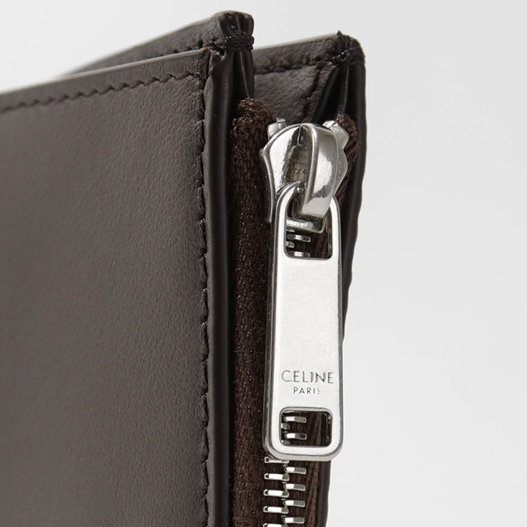 CELINE メンズ 2つ折り財布 COMPACT WALLET 10E493GTH ESPRESSO エスプレッソ 19ES BROWN