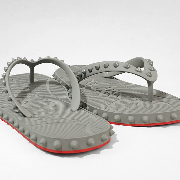 【SUMMER FINAL SALE】 CHRISTIAN LOUBOUTIN メンズ サンダル SUPER LOUBI FLIP 1230963 SMOKE GREY スモークグレー GYB5