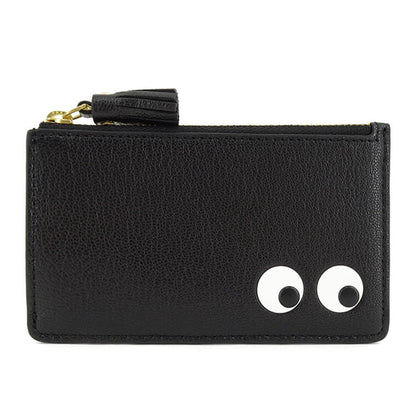 ANYA HINDMARCH レディース フラグメントケース ZIP CARD CASE EYES IN 142717 ブラック BLACK